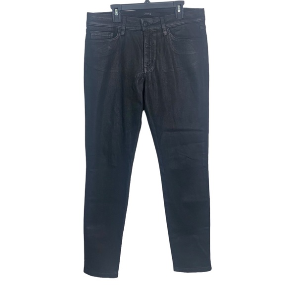 Joe's Coated Denim High Rise Ankle Skinny Jeans Charlie Black Sz 31 - Picture 5 of 12